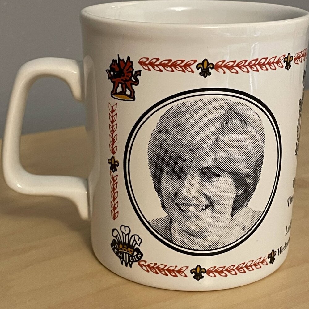 Prince Charles and Lady Diana wedding souvenir mug